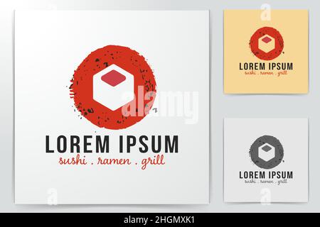 Japanisches Sushi bar Logo Inspiration isoliert auf weißem Hintergrund Stock Vektor