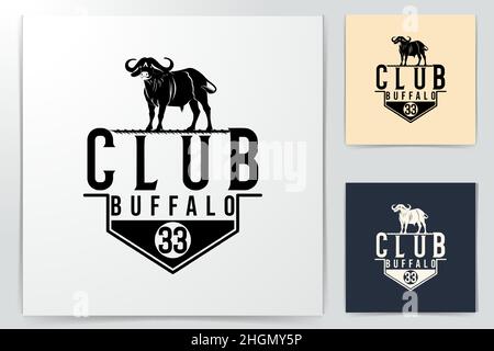 Retro Vintage Cattle Angus Beef Emblem Label Logo Ideen. Inspiration Logo Design. Darstellung Des Vektor-Vorlagenbildes. Isoliert Auf Weißem Hintergrund Stock Vektor