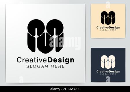 Anfangsbuchstabe M Modern Logo Ideas. Inspiration Logo Design. Darstellung Des Vektor-Vorlagenbildes. Isoliert Auf Weißem Hintergrund Stock Vektor