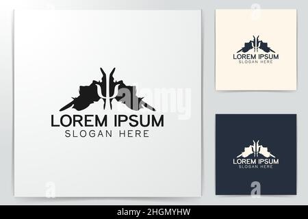 Psychologie gesunde Logo-Designs Inspiration isoliert auf weißem Hintergrund Stock Vektor