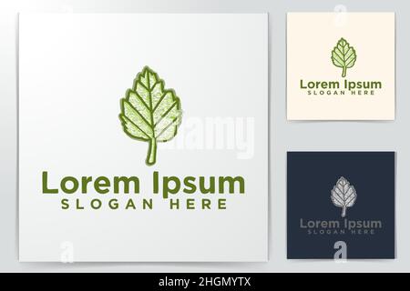 Herbst Blatt , Logo Designs, Vektor, Abbildung Stock Vektor