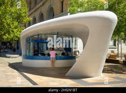 Perth, Australien - icity-Informationsstand von Coniglio Ainsworth Architects Stockfoto