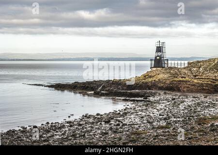 Portishead Battery Point auf den Bristolkanal Stockfoto