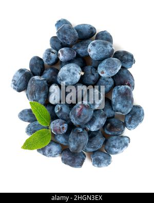 Honigsaumbeeren isoliert auf Weiß Stockfoto