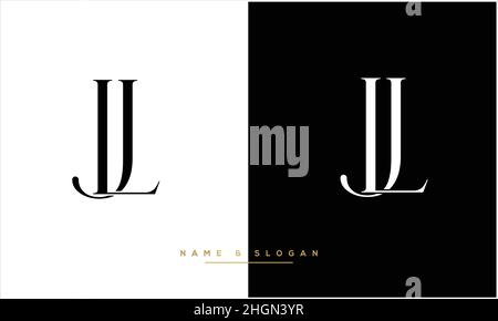JL, LJ Abstract Letters Logo-Monogramm Stock Vektor