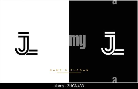 JL, LJ Abstract Letters Logo-Monogramm Stock Vektor