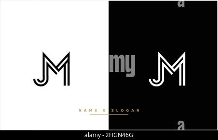 MJ, JM Abstract Letters Logo-Monogramm Stock Vektor