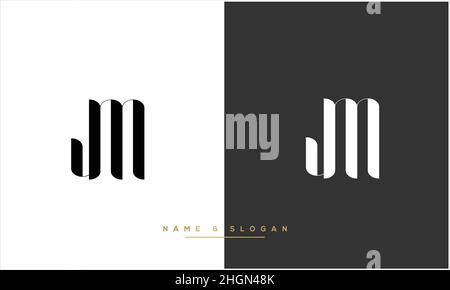 JM, MJ Abstract Letters Logo-Monogramm Stock Vektor