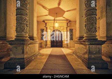 Bad Muskau - Schloss Muskau - Tür, Portal, Säulen Stockfoto