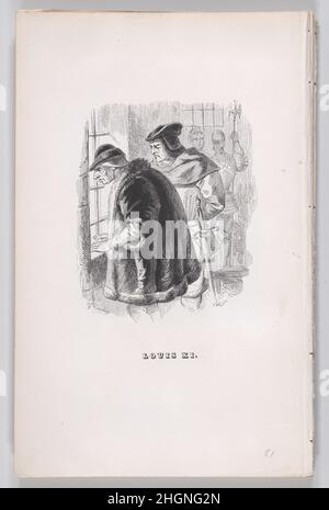 'Louis XI' aus dem Gesamtwerk von Béranger 1836 J. J. Grandville. 'Louis XI' aus dem Gesamtwerk von Béranger. Oeuvres complètes de Béranger. 1836. Holzstich. Fournier & Perrotin (Französisch). John Thompson (British, Manchester 1785–1866 London). Ausdrucke Stockfoto