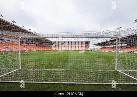 Blackpool, Großbritannien. 22nd Januar 2022. Allgemeine Ansicht von Bloomfield Road, Heimat von Blackpool in , auf 1/22/2022. (Foto von Craig Thomas/News Images/Sipa USA) Quelle: SIPA USA/Alamy Live News Stockfoto