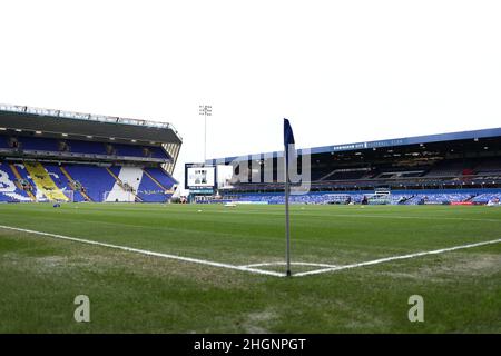 Birmingham, Großbritannien. JAN 22nd Gesamtansicht des Stadions vor dem Sky Bet Championship-Spiel zwischen Birmingham City und Barnsley in St Andrews, Birmingham am Samstag, 22nd. Januar 2022. (Kredit: Kieran Riley | MI Nachrichten) Kredit: MI Nachrichten & Sport /Alamy Live Nachrichten Stockfoto