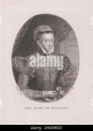 Mary, Queen of Scots early 18th century George Vertue British. Mary, Queen of Scots. George Vertue (British, London 1684–1756 London). early 18th century. Etching and engraving. Mary, Queen of Scots (British, Linlithgow 1542–1587 Fotheringhay). Prints Stock Photo