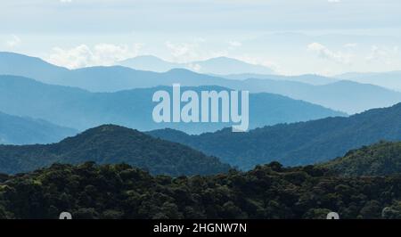 Blick auf die Berge, Perak State, Malaysia Stockfoto