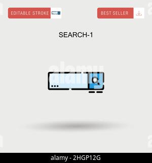 Search-1 einfaches Vektorsymbol. Stock Vektor