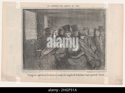 Voyageurs appréciant de moins en moins les..., aus Les Agréments des Chemins de Fer, veröffentlicht in Le Charivari, 25. Dezember 1856 25. Dezember 1856 Honoré Daumier Französisch. Voyageurs appréciant de moins en moins les..., aus Les Agréments des Chemins de Fer, veröffentlicht in Le Charivari, 25. Dezember 1856 646820 Stockfoto