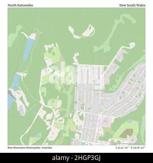 North Katoomba, Blue Mountains Municipality, Australien, New South Wales, S 33 41' 20'', E 150 18' 47'', map, Timeless Map veröffentlicht im Jahr 2021. Reisende, Entdecker und Abenteurer wie Florence Nightingale, David Livingstone, Ernest Shackleton, Lewis and Clark und Sherlock Holmes haben sich bei der Planung von Reisen zu den entlegensten Ecken der Welt auf Karten verlassen.Timeless Maps kartiert die meisten Orte auf der Welt und zeigt die Verwirklichung großer Träume Stockfoto