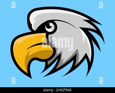 Vektordarstellung „Adlerkopf“. Maskottchen „Eagle“-Design Stock Vektor