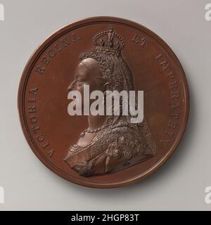 Jubilee of Queen Victoria, 1887 1887 Medaillengewinnerin: Joseph Edgar Boehm Brite, geb. Jubilee of Queen Victoria, 1887. Medaillengewinnerin: Joseph Edgar Boehm (Brite (geb. Österreich), Wien 1834–1890 London). Britisch. 1887. Bronze. Medaillen und Plaquettes Stockfoto