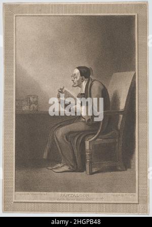 Pantaloon: 'The Sixth Age shifts into the Lean and Slipped Pantaloon' (Shakespeare, As You Like IT) 1799 William Bromley Britisch. Pantaloon: 'Das sechste Zeitalter wechselt in das schlanke und rutschte Pantaloon' (Shakespeare, As You Like IT) 387402 Stockfoto