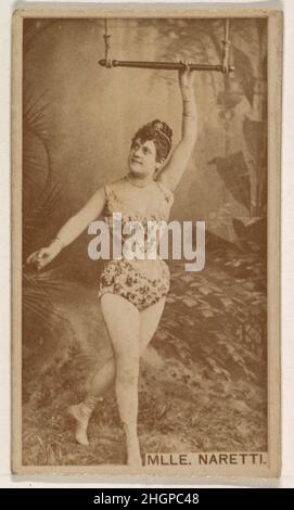 Mlle. Naretti, aus der Schauspielerserie (N245) herausgegeben von Kinney Brothers to Promote Sweet Caporal Cigarettes 1890 herausgegeben von Kinney Brothers Tobacco Company American Trade Cards aus dem Set 'Actors and Actresses' (N245), herausgegeben 1890 von Kinney Brothers Tobacco zur Förderung von Sweet Caporal Cigarettes. Mlle. Naretti, aus der Schauspielerserie (N245) herausgegeben von Kinney Brothers zur Förderung von Sweet Caporal Cigarettes 655782 Stockfoto