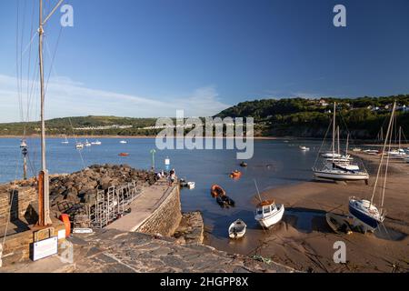 New Quay Harbour, Ceredigion, an der walisischen Küste Stockfoto