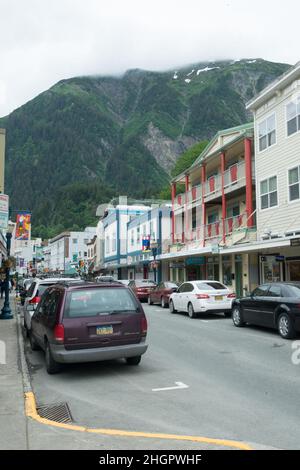 Die Innenstadt von Juneau Alaska im Jahr 2015 Stockfoto