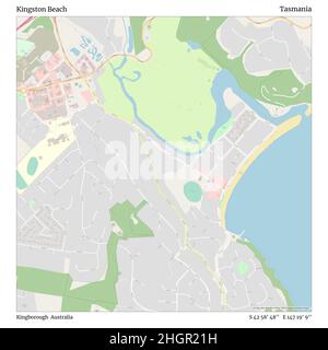 Kingston Beach, Kingborough, Australien, Tasmanien, S 42 58' 48'', E 147 19' 9'', map, Timeless Map veröffentlicht im Jahr 2021. Reisende, Entdecker und Abenteurer wie Florence Nightingale, David Livingstone, Ernest Shackleton, Lewis and Clark und Sherlock Holmes haben sich bei der Planung von Reisen zu den entlegensten Ecken der Welt auf Karten verlassen.Timeless Maps kartiert die meisten Orte auf der Welt und zeigt die Verwirklichung großer Träume Stockfoto