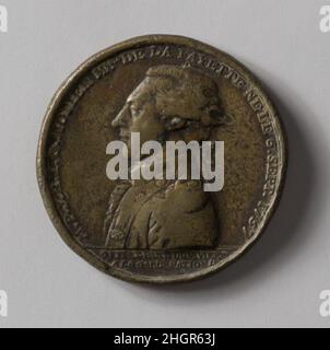 Medaille des Marquis de Lafayette 1789 Pierre Simon Benj. Duvivier. Medaille des Marquis de Lafayette. 1789. Wahrscheinlich Messing. Hergestellt in Frankreich Stockfoto