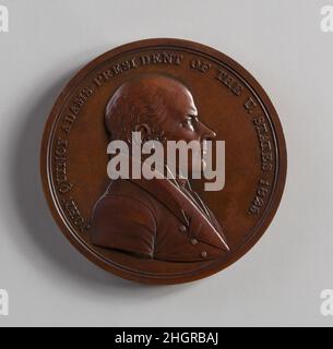 Medaille von John Quincy Adams 1825 Moritz Fürst Ungarisch. Medaille von John Quincy Adams. Amerikanisch. 1825. Bronze. Hergestellt in den Vereinigten Staaten Stockfoto