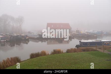 Campbell Wharf Marina in Milton Keynes Stockfoto