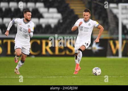 SWANSEA, GROSSBRITANNIEN. JAN 22nd Swansea Citys Neuzugang und sein Debüt Hannes Wolf während des Sky Bet Championship-Spiels zwischen Swansea City und Preston North End am Samstag, den 22nd. Januar 2022 im Liberty Stadium, Swansea. (Kredit: Jeff Thomas | MI Nachrichten) Kredit: MI Nachrichten & Sport /Alamy Live Nachrichten Stockfoto