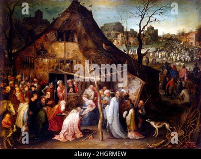 Anbetung der Könige von Jan Brueghel dem Älteren (1568-1625), Öl auf Kupfer, c. 1598-1600 Stockfoto