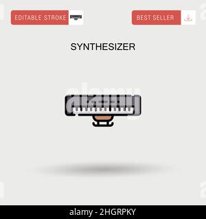 Synthesizer einfaches Vektorsymbol. Stock Vektor