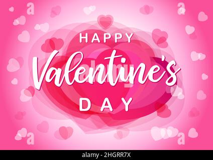 Grußkarte zum Valentinstag. Holiday bg für Happy Valentine's, Frauen, Muttertag, Hochzeit Gratzen Konzept. Isoliertes abstraktes grafisches Design Stock Vektor