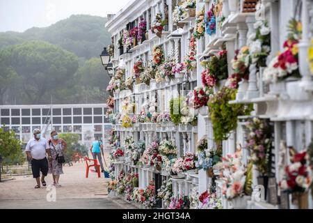 Friedhof, Barbate, Cadaz, Spanien Stockfoto