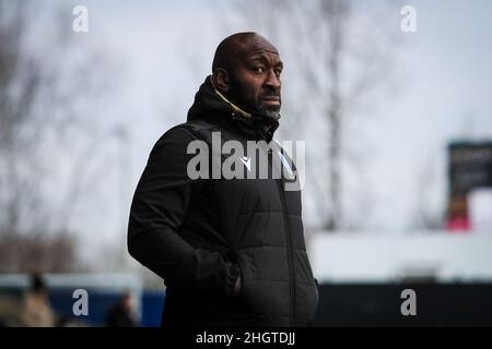 Oxford, Großbritannien. 22nd Januar 2022. Darren Moore Manager von Sheffield Mittwoch während des Spiels in Oxford, Vereinigtes Königreich am 1/22/2022. (Foto von James Heaton/News Images/Sipa USA) Quelle: SIPA USA/Alamy Live News Stockfoto