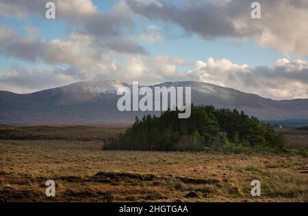 Moor am Rande des Wild Nephin National Park in Irland. Es liegt an der westlichen Küste im Nordwesten von Mayo. Sie umfasst 11,000 Hektar. Stockfoto