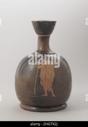 Squat lekithos Ca. 450 v. Chr. Griechisch, Dachboden. Hockt Lekithos. Griechisch, Dachboden. Ca. 450 V. CHR. Terrakotta; rote Figur. Klassisch. Vasen Stockfoto