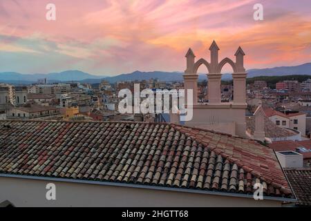 Girona, Spanien - 15. Juli 2018, Kloster Sant Pere de Galligants, Girona, Spanien. Stockfoto