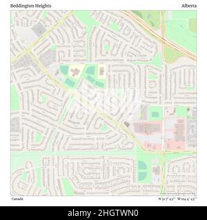 Beddington Heights, Canada, Alberta, N 51 7' 45'', W 114 4' 45'', map, Timeless Map veröffentlicht im Jahr 2021. Reisende, Entdecker und Abenteurer wie Florence Nightingale, David Livingstone, Ernest Shackleton, Lewis and Clark und Sherlock Holmes haben sich bei der Planung von Reisen zu den entlegensten Ecken der Welt auf Karten verlassen.Timeless Maps kartiert die meisten Orte auf der Welt und zeigt die Verwirklichung großer Träume Stockfoto