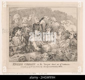 Englische Neugier oder der Ausländer starrte aus dem Gesicht 1. Januar 1794 Thomas Rowlandson. Englische Neugier oder der Ausländer starrten aus dem Gesicht. Thomas Rowlandson (British, London 1757–1827 London). 1. Januar 1794. Ätzen. S. W. Fores (London). Ausdrucke Stockfoto