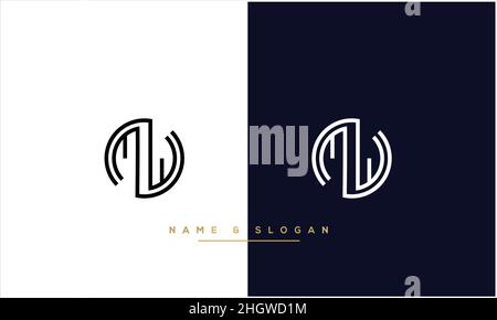 MW, WM Abstract Letters Logo MONOGRAMM Stock Vektor
