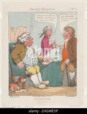 Gerechtigkeit 30. August 1799 Thomas Rowlandson. Gerechtigkeit. Länderzeichen. Thomas Rowlandson (British, London 1757–1827 London). 30. August 1799. Handkolorierte Radierung. Rudolph Ackermann, London (tätig 1794–1829). Ausdrucke Stockfoto