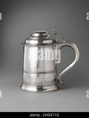 Tankard 1720–21 John Elston. Tankard British, Exeter. 1720–21. Silber. Metallarbeiten-Silber Stockfoto