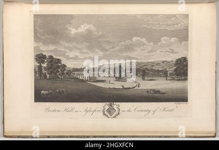 Merenorth House, in der Grafschaft Kent, aus Edward Hasted's, The History and topographical Survey of the County of Kent, Bd. 1-3 1777–90 gezeichnet und geätzt von Richard Bernard Godfrey Plate 20, Bd. II Ansicht des Merworth House, das dem Earl of Westmorland gehört. Kommentare finden Sie unter 2014.599.1–.30. Merenorth House, in der Grafschaft Kent, aus Edward Hasted's, The History and topographical Survey of the County of Kent, Bd. 1-3. Gezeichnet und geätzt von Richard Bernard Godfrey (britisch, wahrscheinlich London ca. 1728–1795 nachher). 1777–90. Radierung und Gravur. Bücher Stockfoto