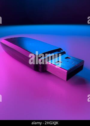 USB-Stick in Nahaufnahme Stockfoto