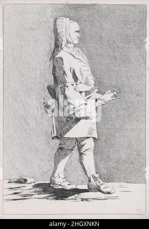 Antoine Deriset, pl. III aus 'Recueil de Karikaturen' ca. 1754 Ange-Laurent de La Live de July dieser Druck ist in ein Album gebunden, das aus sechzehn frühen Eindrücken und einem späteren Eindruck von La Live de Jully's 'Recueil de Karikaturen' besteht, geätzt ca. 1754 nach Zeichnungen von Jacques François Joseph Saly, acht Karikaturen nach Thiemet geätzt, und zwei anonyme Drucke eines stehenden Mannes und einer stehenden Frau. Antoine Deriset, pl. III aus 'Recueil de Karikaturen'. Ange-Laurent de La Live de Jully (1725–1779). Ca. 1754. Radierung Stockfoto
