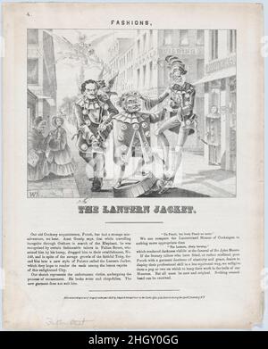 Die Lantern Jacket 1852 Nagel & Weingärtner American. Die Laterne Jacke. 1852. Lithographie. Nagel & Weingärtner (New York, NY). Ausdrucke Stockfoto