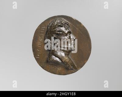 Claude-Antoine-Gabriel, duc de Choiseul-Stainville (1762–1838) 1828 Medaillengewinnerin: Pierre Jean David d'Angers Claude-Antoine-Gabriel, duc de Choiseul-Stainville war Oberst und Peer von Frankreich. Choiseul war loyal zur Bourbon-Monarchie und wurde dreimal verhaftet, als er für ihre Wiedereinstellung kämpfte. Im Jahr 1799 wurde er von Calais abgewrackt und zum Tode verurteilt, nur knapp entkommen aufgrund eines Regierungswechsels. Während der Bourbon-Restauration von 1814-1830 und der darauffolgenden Juli-Monarchie war Choiseul ein prominentes Regierungsmitglied. Er vertrat den neuen Liberalismus von 1827-30, und sein e Stockfoto